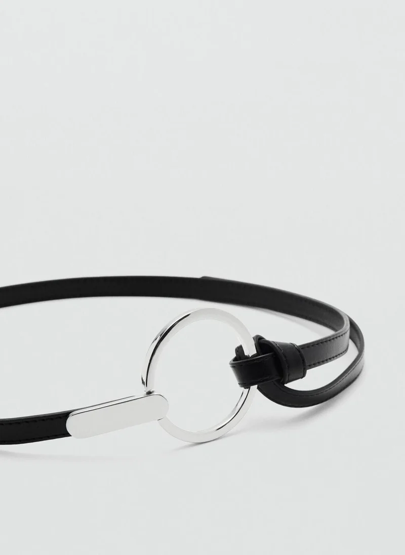 مانجو حزام رفيع بإبزيم كبير